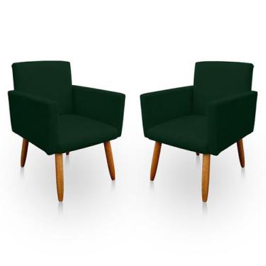 Imagem de Kit 2 Poltrona Decorativa Nina para Sala e Quarto Suede - LH Decor - L