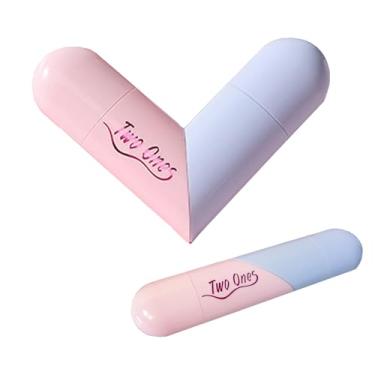 Imagem de Atomizador de perfume de cabeça dupla 2 em 1, frasco de spray de viagem recarregável, mini perfume portátil e pulverizador de respiração para bolsa de mão, itens essenciais de avião, rosa + azul lago