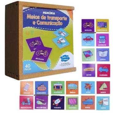 Imagem de Jogo de Memoria Educativo Meios de Transporte e Comunicação - sonho de