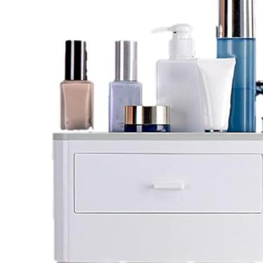 Imagem de Mingzhe Suporte para Escova de Dentes Montado na Parede, Absorção Magnética, Rack de Armazenamento para Banheiro Com Dispensador Pasta Dente (3 xícaras cinza (31,4x11,3x20cm/12,4x4,4x7,9in))