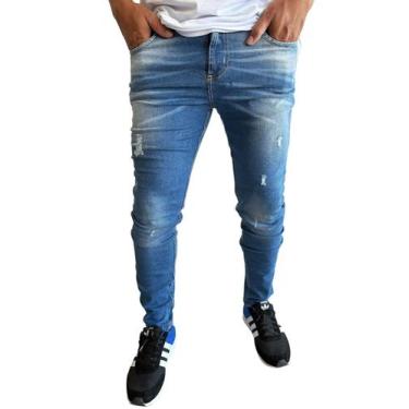Imagem de CALÇA JEANS masculina SKINNY MODELOS COM DETALHES RASGADAS E LISAS MOD