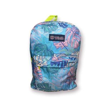 Imagem de Mochila Escolar Juvenil Estampa Tropical Winth BPG31974, AZUL/LIMAO, 0