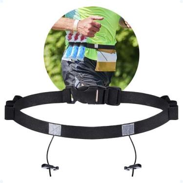 Imagem de Cinto Porta Numero Para Corrida Triathlon Ciclismo Carbo Gel - Hxt