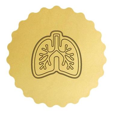 Imagem de Cortador Biscoito Parte do Corpo Humano Pulmão - DOCE IMPRESSO, 6cm