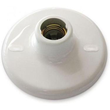 Imagem de Plafon Pvc Branco C/Soquete Porcelana E27