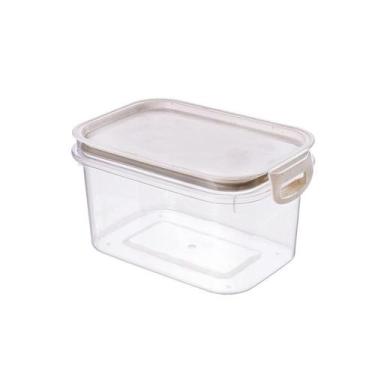 Imagem de Pote Plástico Hermético com Travas 1,2L Plasútil Borracha Branco Tampa