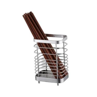 Imagem de Suporte de talheres suspenso doméstico aço inoxidável talheres escorredor para pauzinhos, garfos, colheres, organizador de utensílios de cozinha (grande)