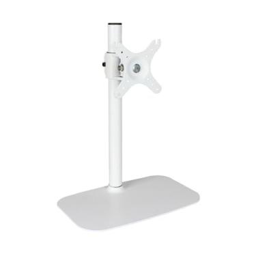 Imagem de Suporte de monitor único de trabalho para a maioria das telas de 35.6 cm-81.3 cm, suporte de aço livre ajustável para mesa de até 8,5 kg, VESA 75/100 mm Play (branco)