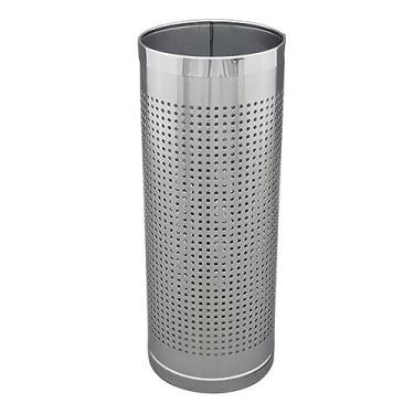 Imagem de Suporte de guarda-chuva de metal redondo para guarda-chuva, caixotes independentes para guarda-chuva, bengala, bengala, papel de embrulho, entrada, casa, hotel, escritório (