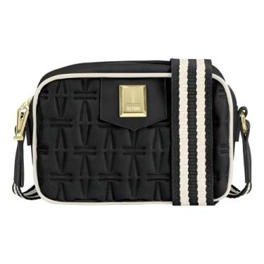 Imagem de Bolsa Vizzano Estruturada Bicolor Preto e Branco Feminina -, Preto, Br