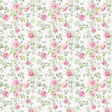 Imagem de Papel De Parede Flores Rosas Carta Escrita Adesivo Quarto