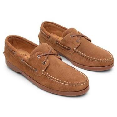 Imagem de Mocassim Masculino Sapato Dockside Couro Calce Fácil Estilo-Masculino