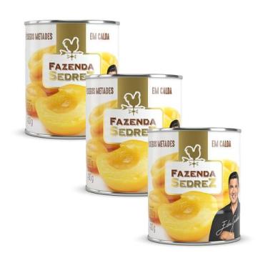 Imagem de Pessego Metades em Calda Lata 430g - 3und - Fazenda Sedrez