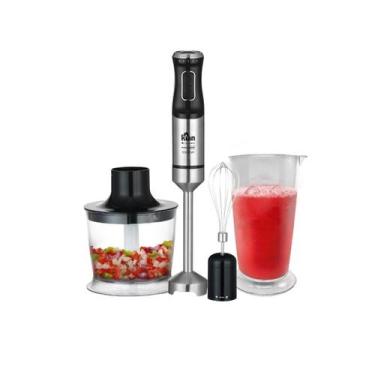 Imagem de Mixer Turbo Processador 3 em 1 Aço Inox 1000W Preto Kian 127V, 110V