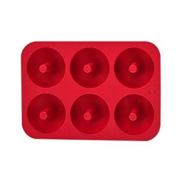 Imagem de Silicone Donut Baking Pan Antiaderente Molde Dishwasher Decoração - HU
