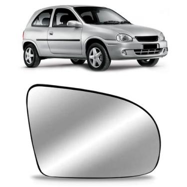 Imagem de Lente Retrovisor Corsa 1994 a 2000 Classic 2000 a 2013 Prata - METAGAL