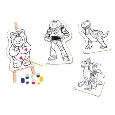 Imagem de Kit Pintura Toy Story Disney Com Telas Tinta Cavalete - NIG BRINQUEDOS
