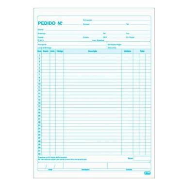 Imagem de Talão de Pedido Tilibra 1-18 Médio 1 Via com 50 Folhas Formato 139MM X 206MM