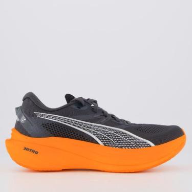 Imagem de Tênis Puma Deviate Nitro 3 Preto e Laranja, 39
