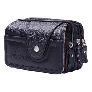 Imagem de Pochete Tripla Impermeável, 3 Zipers ,carteira Cintura Bolsa - NoBrand