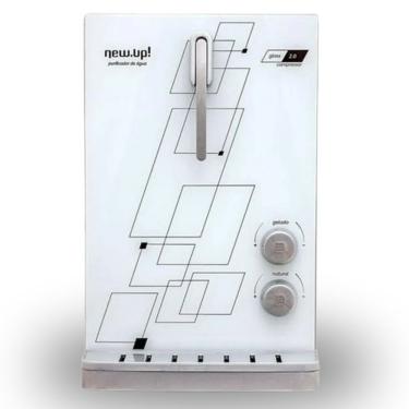 Imagem de Purificador de Água Refrigerado de Mesa Parede New Up! Glass Filtração por Carvão Ativado Água Gelada Branco New Up!