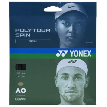 Imagem de Set de Corda para Raquete de Tênis Yonex Poly Tour Spin 1.25mm Preta