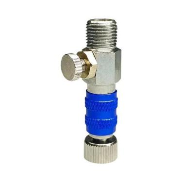 Imagem de Adaptador De Conexão Rápida 1/8 Para Aerógrafo Com 4 Conectores Extras