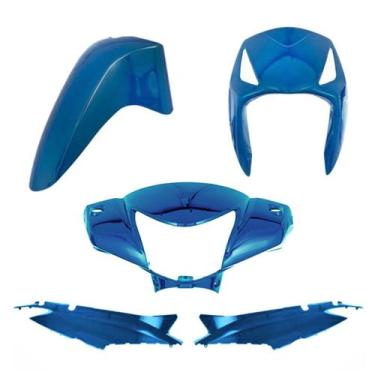 Imagem de Kit Carenagem Moto Honda Biz 125 KS ES 2006 a 2010 4 Peças Cromo Forte