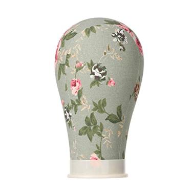 Imagem de Zwbfu Cabeça de manequim de cabeça de manequim de 21~25 polega Cabeça de estilização com cabeça de manequim peruca T-Pins