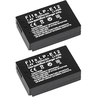 Imagem de 2Packs LP-E12 LP E12 Battery (7.4V,1200mAh) para Canon EOS M, EOS M2, EOS M10, EOS M50, EOS M100, Canon SX70 HS, Câmera Digital Mirrorless Rebel SL1
