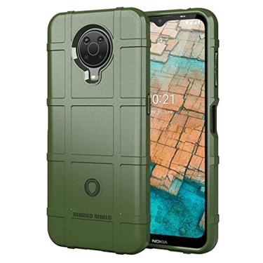Imagem de Capa protetora à prova de choque capa de silicone resistente de corpo inteiro compatível com Nokia G10/G20/6.3, capa protetora com capa de revestimento fosco (cor: verde exército)