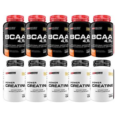 Imagem de Kit 5x Power Creatina 100g + 5x BCAA 100g Tangerina - Bodybuilders
