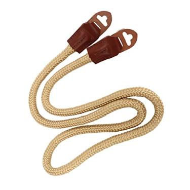 Imagem de Alça de Pescoço para Câmera, Leve, Design Cilíndrico Exclusivo, Cinto de Ombro para Câmera, Corda de Nylon de Alta Resistência para Acampamento Ao Ar Livre (caqui)