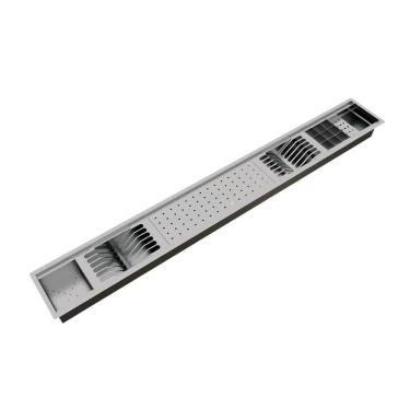 Imagem de Calha Úmida Canal Equipado Escorredor Louça Inox Embutido