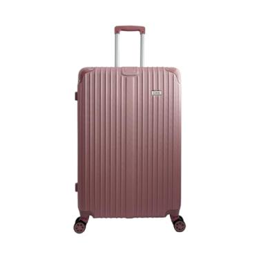 Imagem de Mala grande de Viagem Expansiva Bagagem Embarque Rígida 4 Rodinhas Dupla 360° Abs Cor:Rose;Tamanho:G