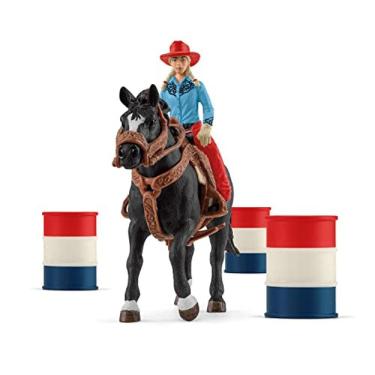 Imagem de Conjunto de brinquedos Farm World Rodeo, 7 peças, estatueta de cowgirl e cavalo