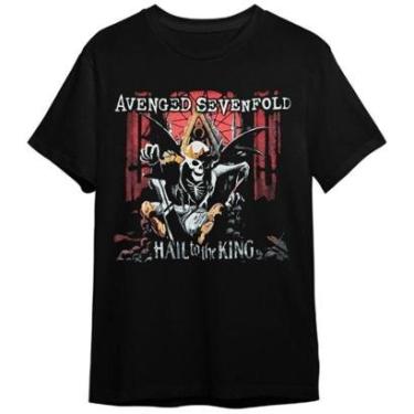 Imagem de Camiseta Avenged Sevenfold Banda De Rock Preta Unissex Adulto e Infantil 100% Algodão-Unissex