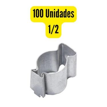 Imagem de Abraçadeira Tipo D Cunha Aço (1/2, 3/4, 1") - 100 Unidades - Perfilaço