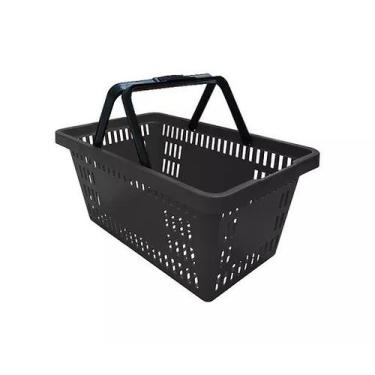 Imagem de KIT 2 Cestas Para Compras Reforçada Cestinha de Mercado e Loja 16Lts -