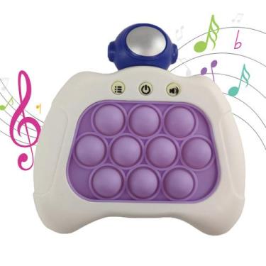 Imagem de Pop It Mini Game Fidget Sensorial 4 Modos Astronauta Luz Som Portatil 