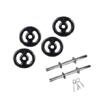 Imagem de Kit 4 Anilhas 5 Kg + 2 Barras Oca 0,40 - Fitness Musculação - Camarx-L