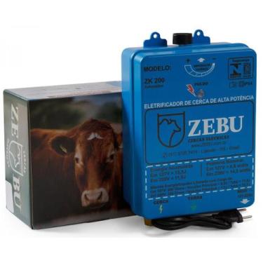 Imagem de Eletrificador cerca choque eletrico zebu zk200 127/220v 10j 200km