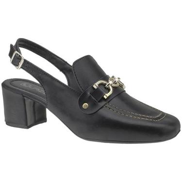 Imagem de Sapato Feminino Mule Loafer Salto Bloco Grosso Confortável - LAZZLU, P
