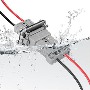 Imagem de Kit de desconexão rápida para aplicações à prova d'água de 50 Amp, IP68: ideal para conexões de bateria em guinchos e sistemas de reboque (SJ50X-fio a placa)