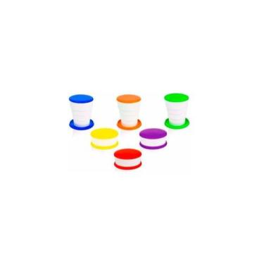 Imagem de Copo Retrátil escolar infantil pacote com 6 unidades coloridos - Ifern