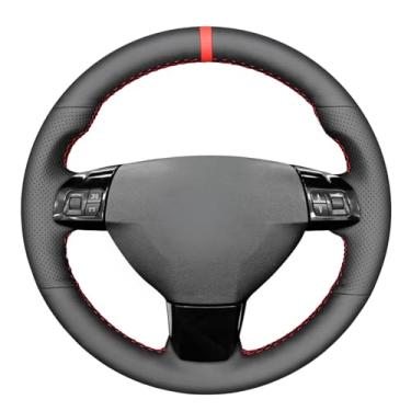 Imagem de MEWANT Capa de volante de carro de couro legítimo preto respirável para Opel Astra (H) 2004-2009 / Signum 2004-2008 / Vectra (C) 2005-2009 Acessórios de volante