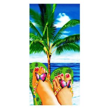 Imagem de Toalha De Praia Banho Piscina Aveludada 140x70cm Várias Estampas - Roz