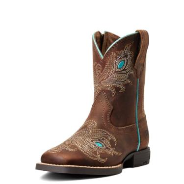 Imagem de Ariat Bota western Youth Bright Eyes II, Caixa de chapéu marrom, 10 Big Kid
