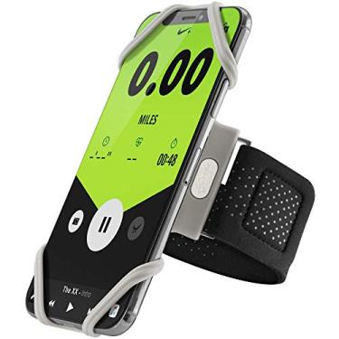 Imagem de BONE Gravata de corrida, suporte para celular de corrida, braçadeira esportiva de silicone lavável e amigável à pele, operadora universal de telefone de treino compatível com a maioria dos smartphones