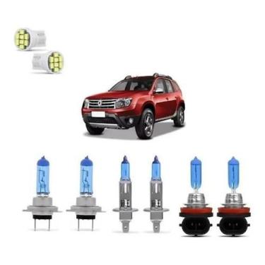 Imagem de Kit Lâmpadas Branca + LED Renault Duster H7 H1 H11 T10 - Techone